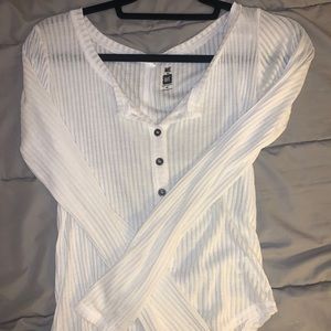 Me To We Ribbed Henley Long-Sleeve